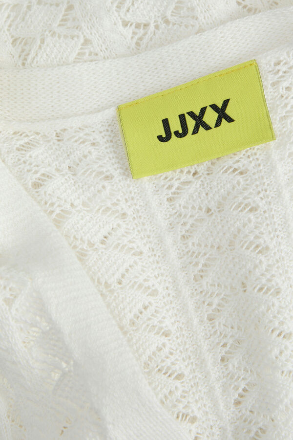 Jack & Jones Top crochet con lazo blanco