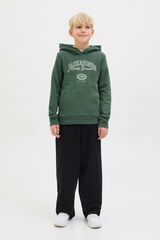 Jack & Jones Junior Sudadera logo con capucha verde