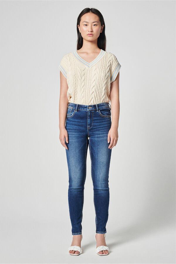 Pimkie Jeans skinny push up de tiro alto azul