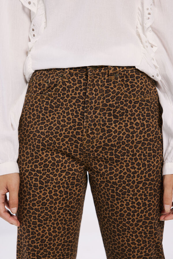 Springfield Jeans com estampado de leopardo azul