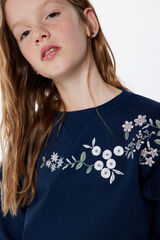 Springfield Kids Sweatshirt folho flores menina azul