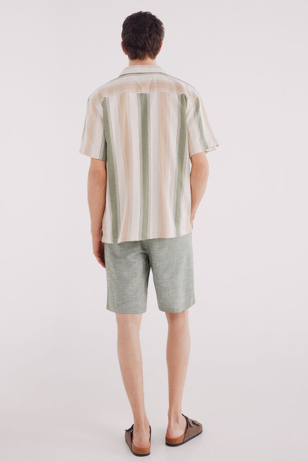 Springfield Bermuda chambray comfort slim fit verde