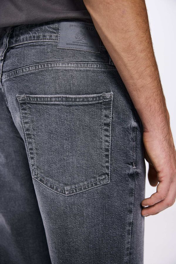 Springfield Jeans slim fit cinza escuro cinzento