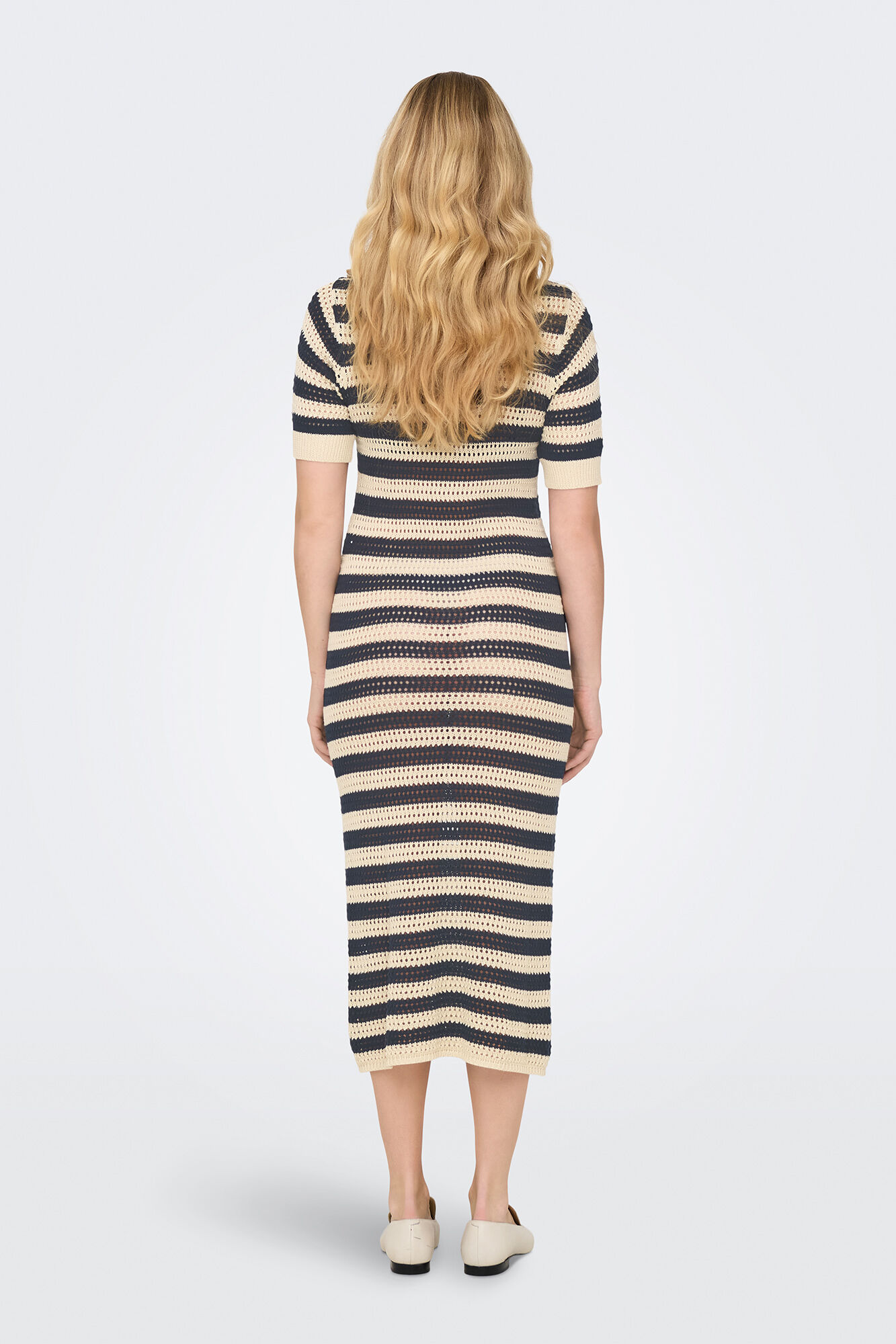 JDY Vestido largo punto calado