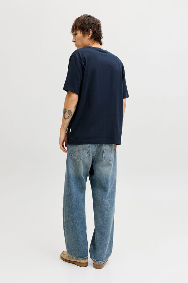 Jack & Jones Camiseta de manga curta estampada azul