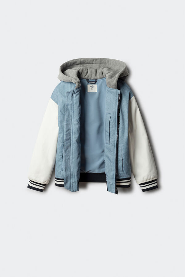Springfield Kids Jaqueta de beisebol universit&aacute;ria masculina azul
