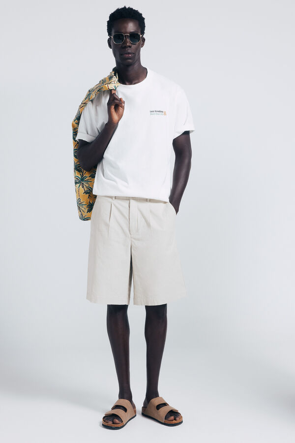 Springfield Camiseta Continue Crescendo bege