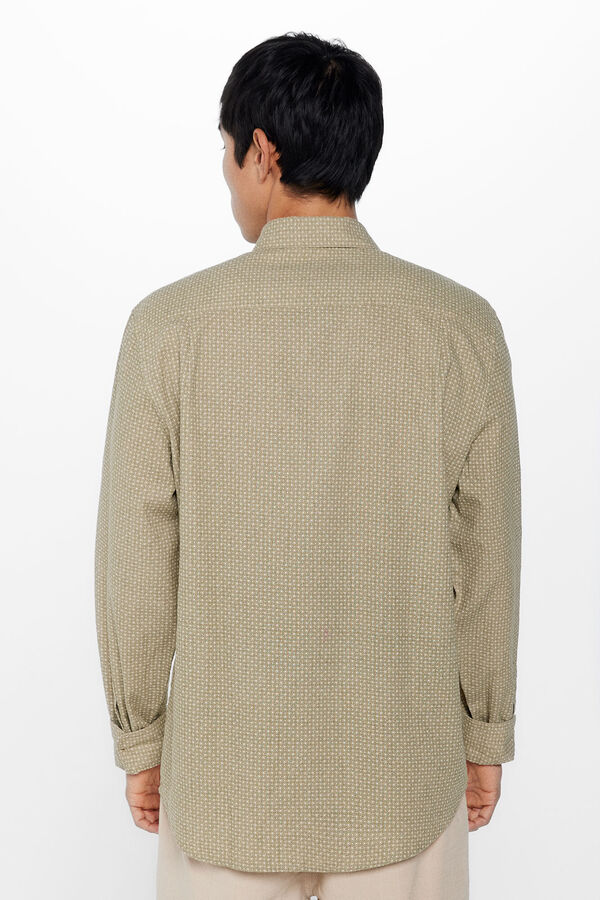 Springfield Camisa de linho estampada estampado