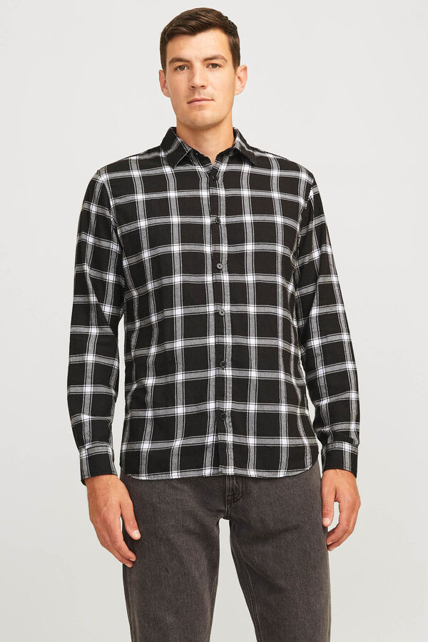 JJ REBEL Camisa de cuadros negro