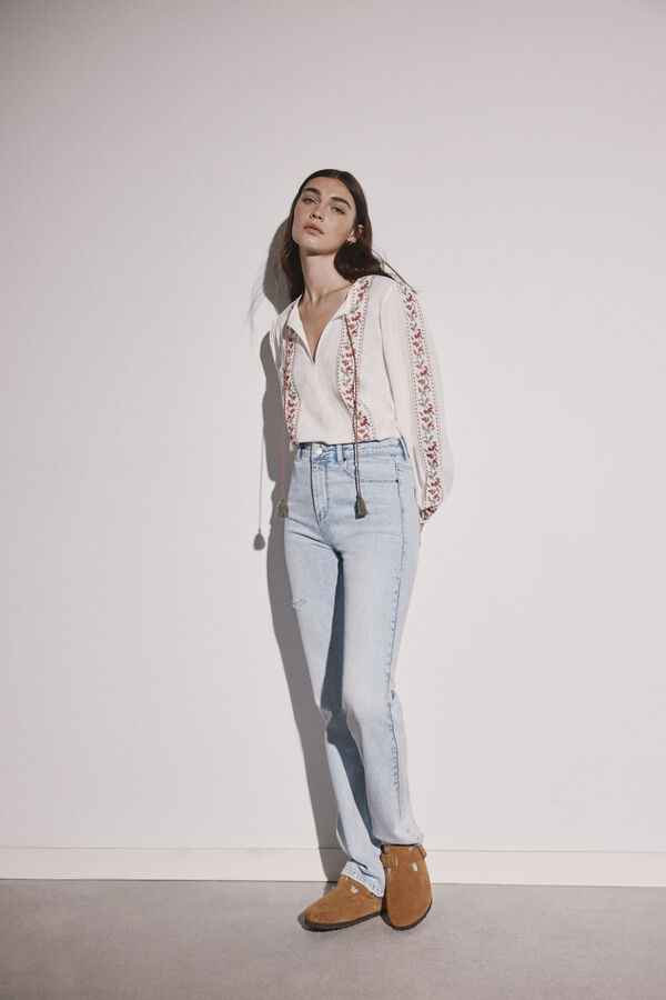 Springfield Jeans Straight Lavagem Sustent&aacute;vel azul