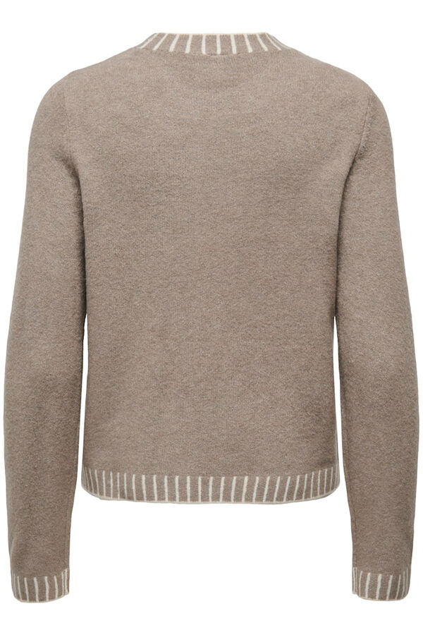 Only Jersey costuras en contraste beige