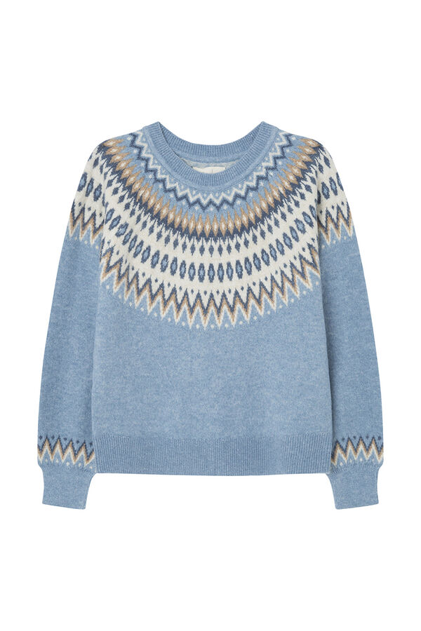 Springfield Jersey cenefas jacquard multicolor azul