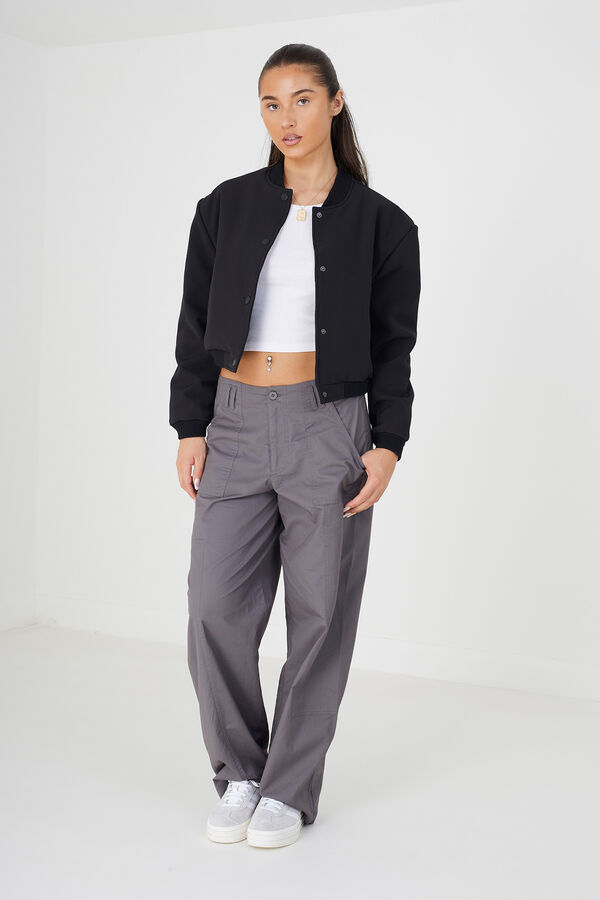 Brave Soul Bombardeiro com bot&otilde;es de press&atilde;o preto