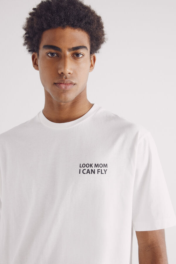 Springfield Camiseta I can fly marfil