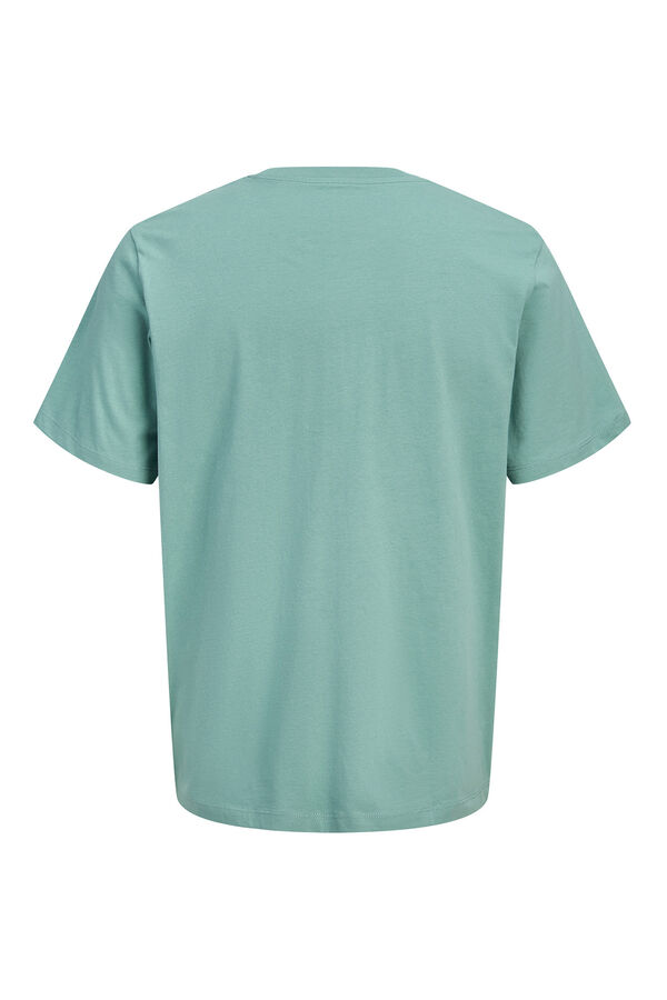 Jack & Jones Camiseta b&aacute;sica con logo turquesa