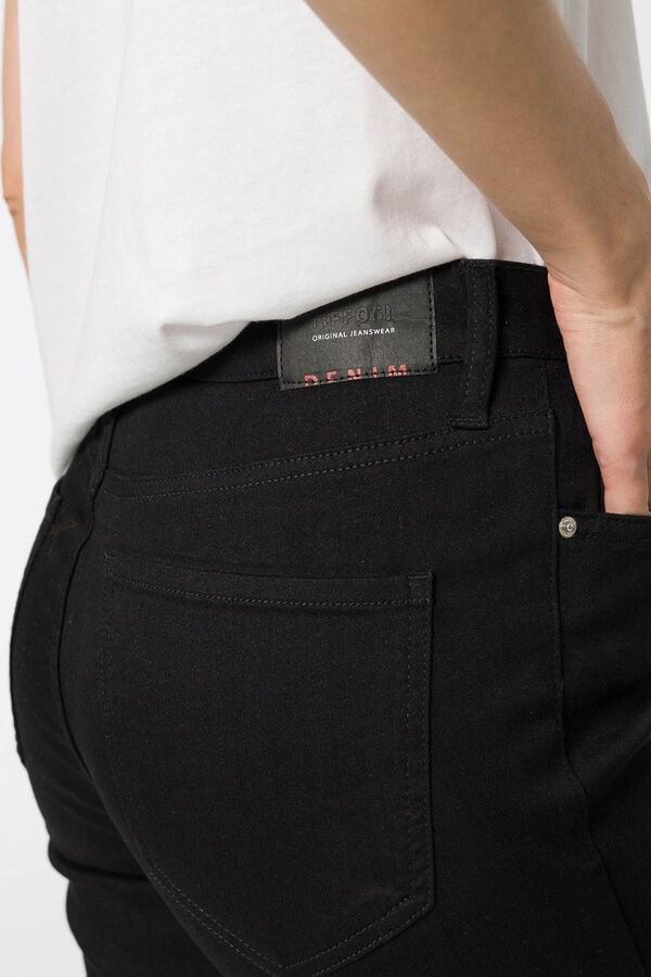 Tiffosi Jeans Lauren Skinny Tiro Alto negro