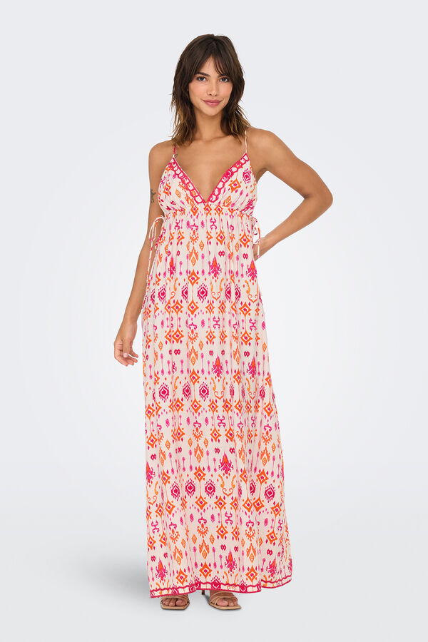 Only Vestido largo tirantes amarillo