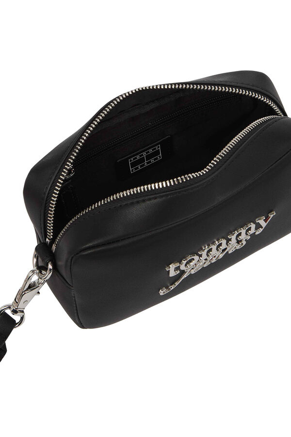 Tommy Jeans Mini neceser con logo met&aacute;lico negro