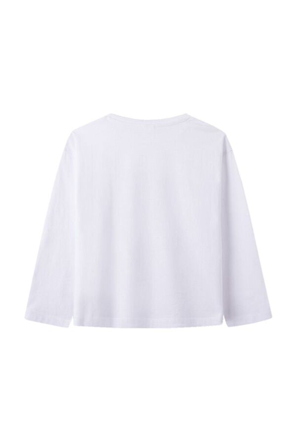 Springfield Kids Camiseta coraz&oacute;n lentejuelas ni&ntilde;a blanco