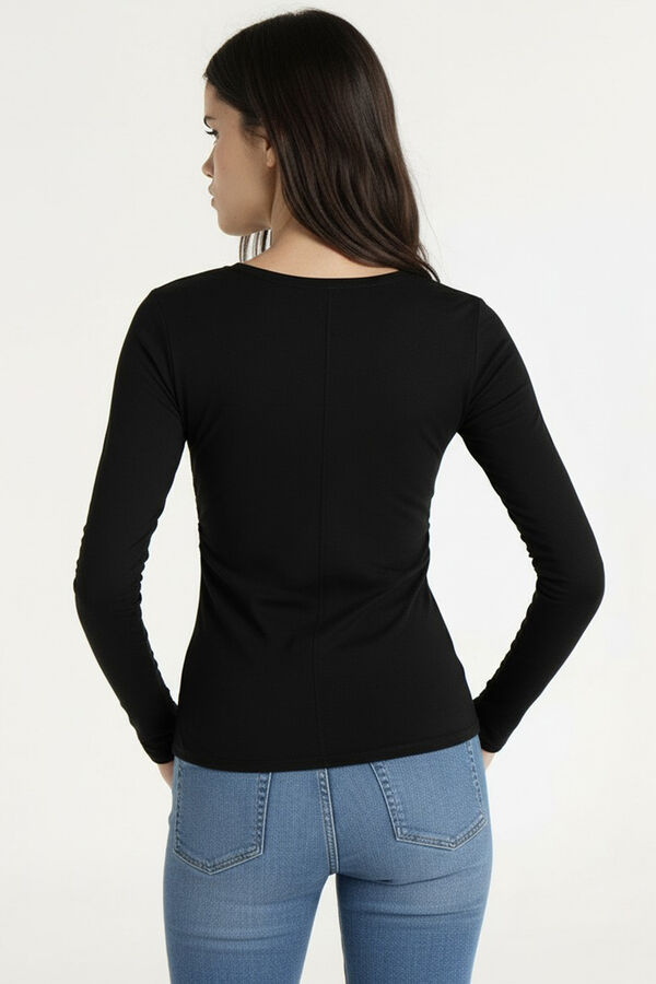 Lois  T-shirt manga comprida preto