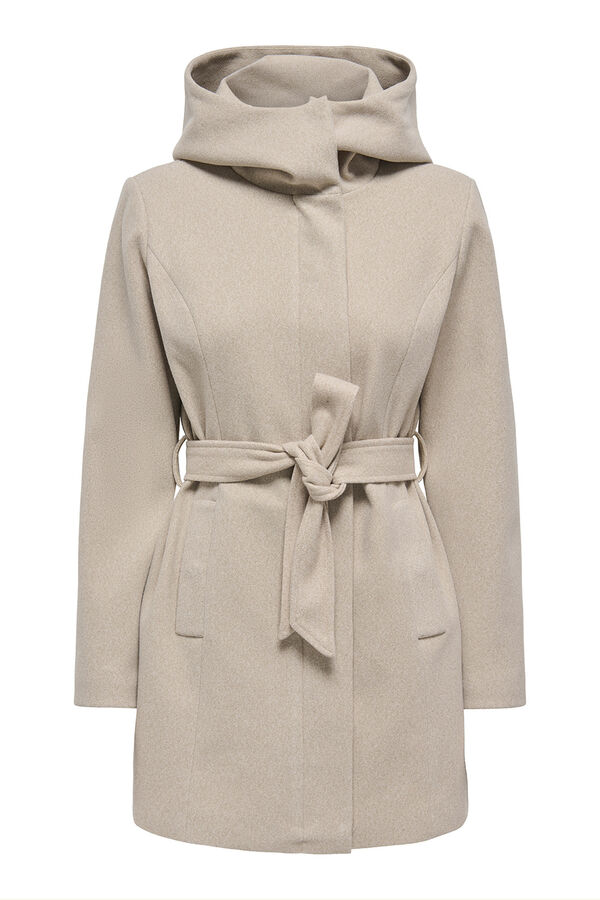 JDY Abrigo con capucha tostado
