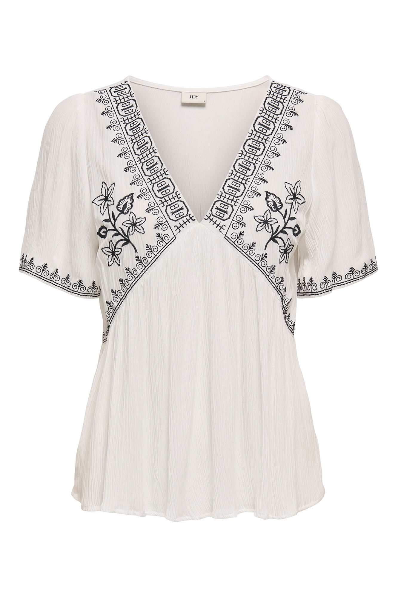 JDY Blusa manga curta bordada