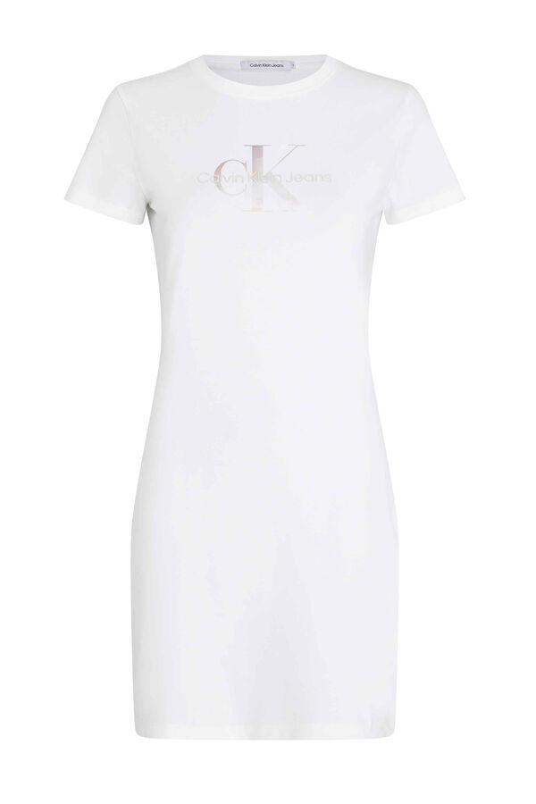 CK Jeans Vestido tipo camiseta blanco