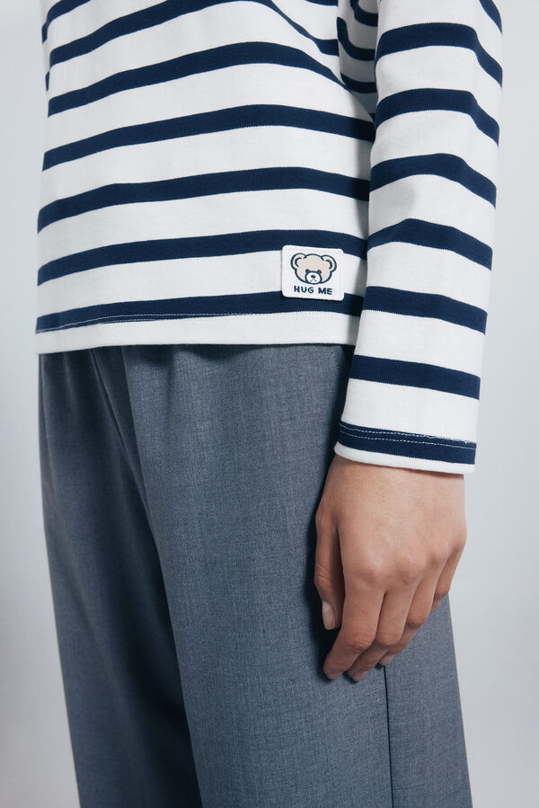 Springfield Camiseta rayas marineras blanco