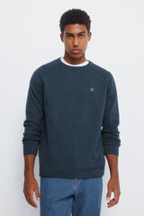 Springfield Jersey liso cuello rulo azul