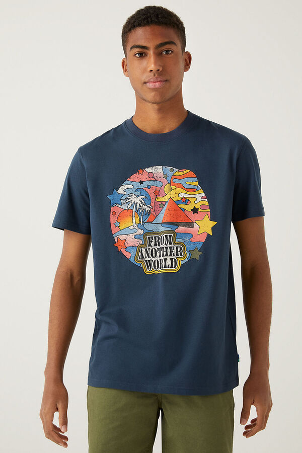 Springfield T-shirt another world azulado