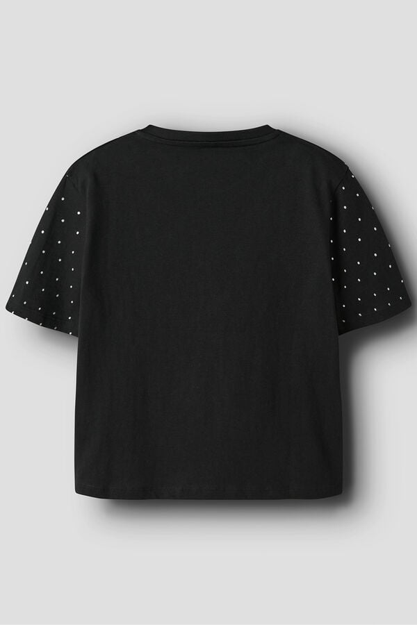 Name It Camiseta de brillo de ni&ntilde;a negro