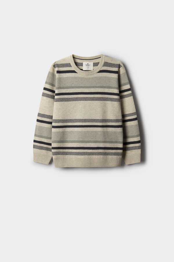 Springfield Kids Su&eacute;ter riscas de menino verde