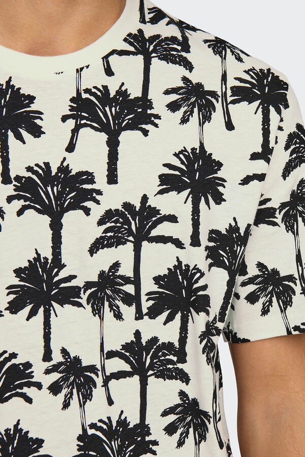 Only & Sons T-shirt de manga curta estampada branco