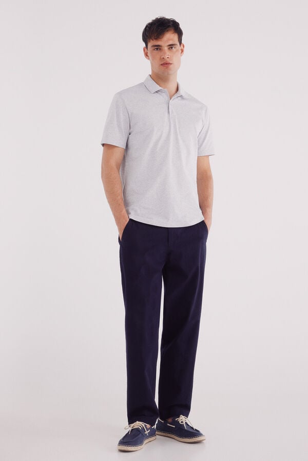 Springfield Polo jersey microraya blanco