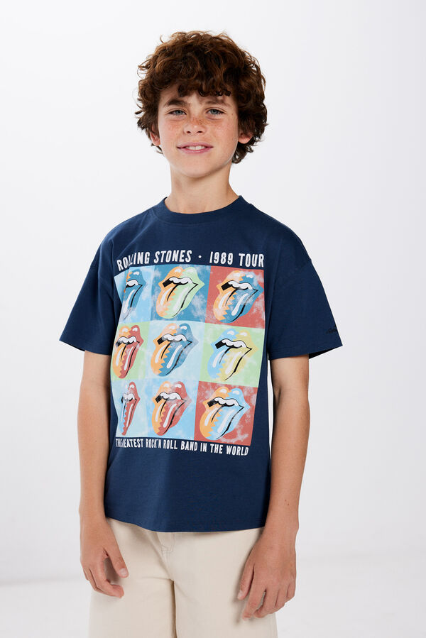 Springfield Kids T-shirt Rolling Stones menino azul