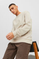 Jack & Jones Sweatshirt b&aacute;sico com gola redonda cinzento