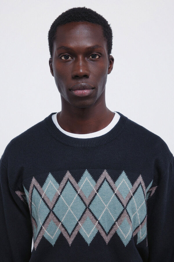 Springfield Jersey jacquard X'mas azul