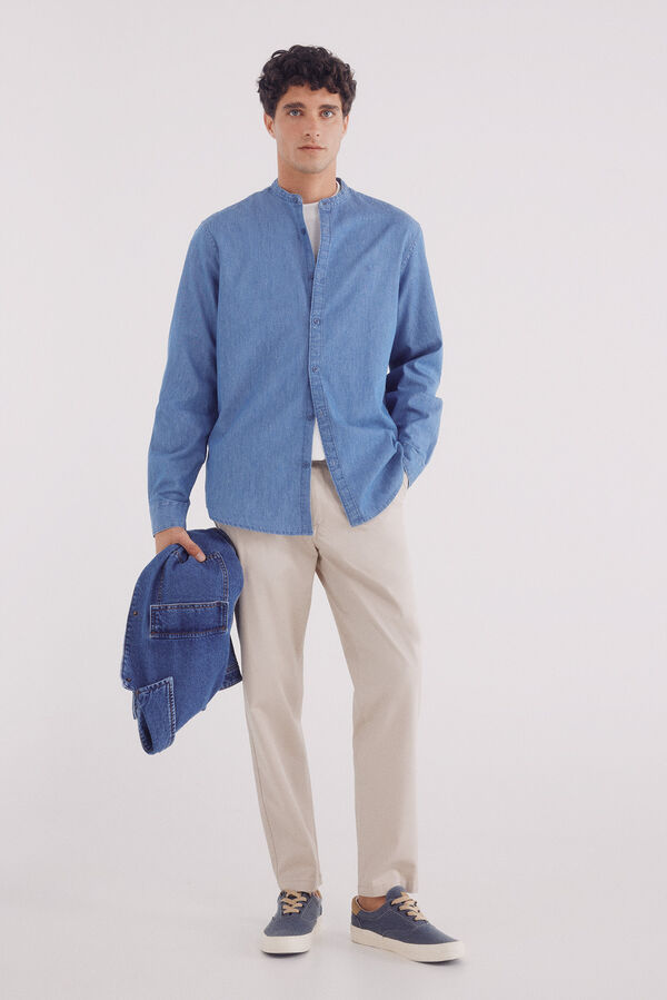 Springfield Camisa vaquera mao azul