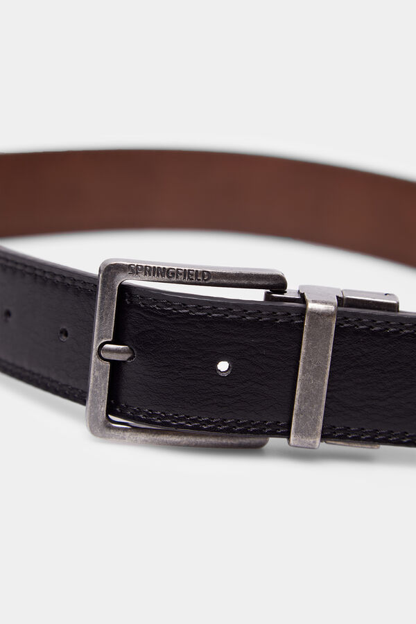Springfield Cintur&oacute;n tejanero reversible negro