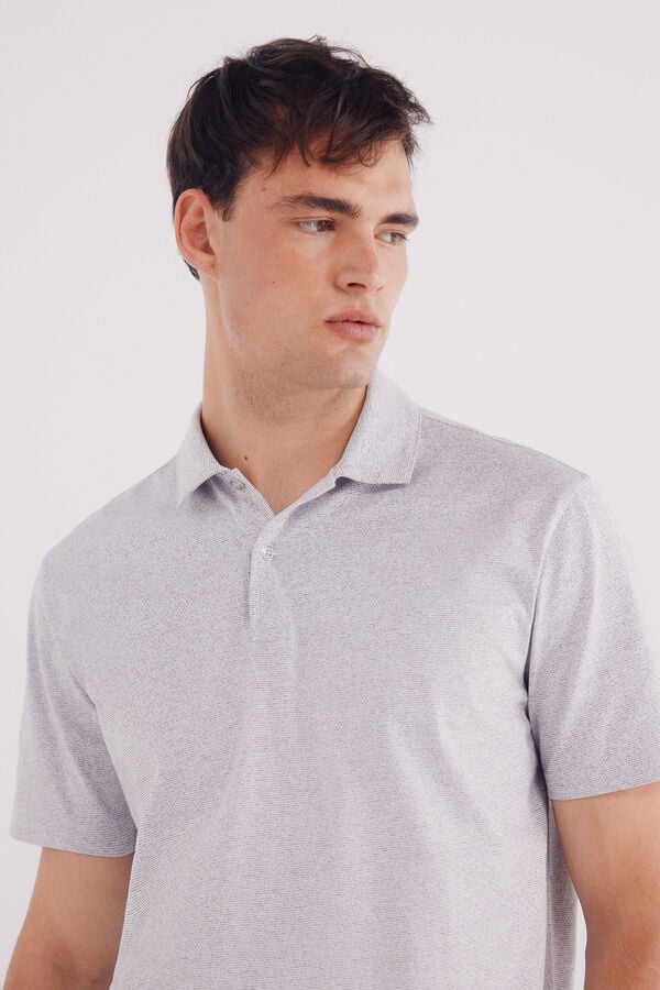 Springfield Polo jersey microraya blanco