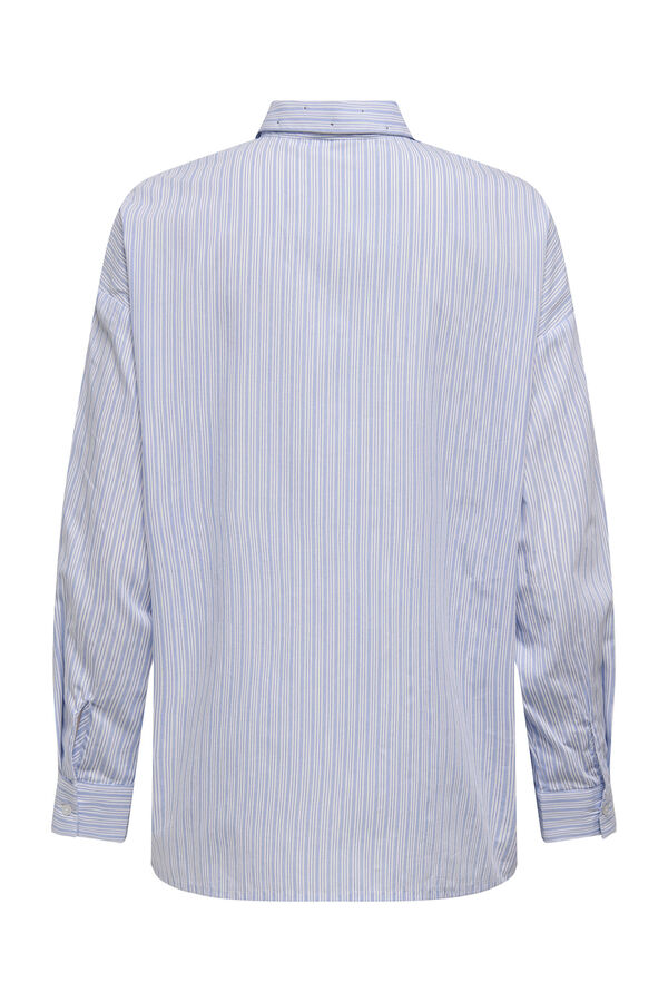 Only Camisa de rayas con strass blanco