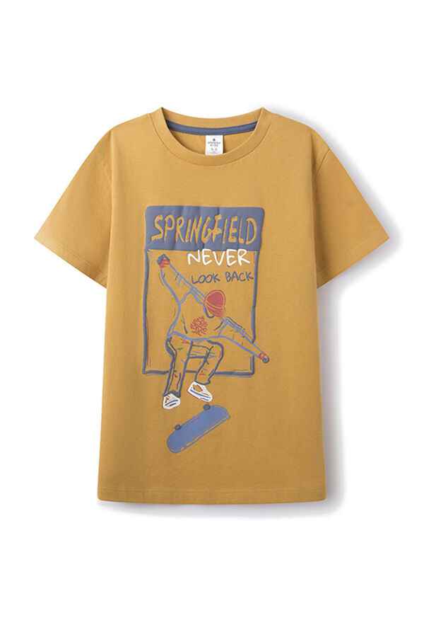Springfield T-shirt skater menino camelo