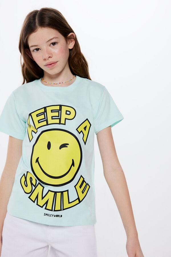 Springfield Kids Camiseta Smiley niña verde