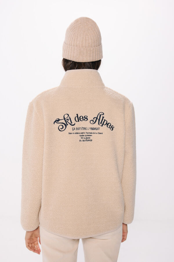 Springfield Sudadera borrego "Ski des Alpes" estampado