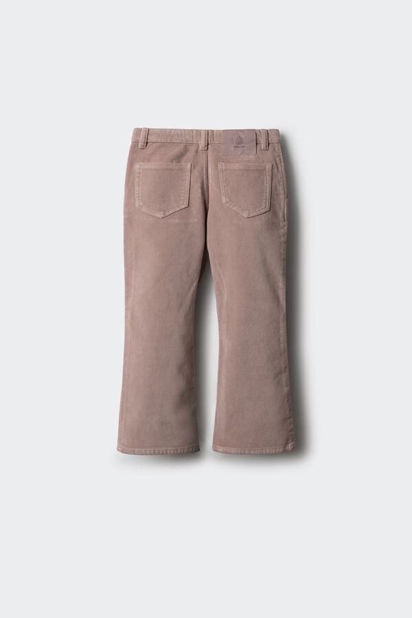 Springfield Kids Cal&ccedil;a flare de velour para menina rosa