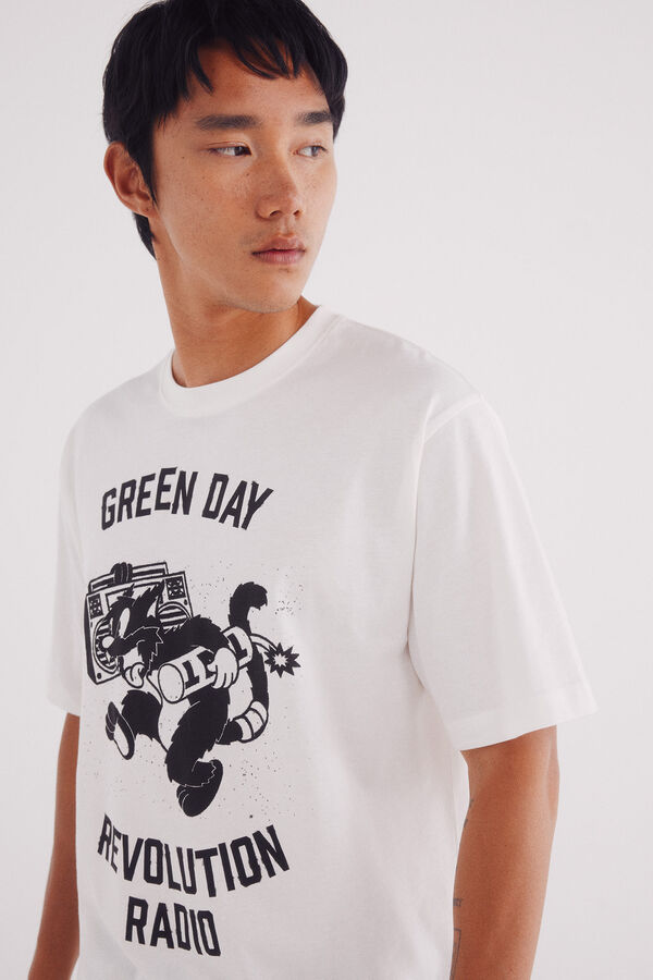 Springfield Camiseta Green Day marfil