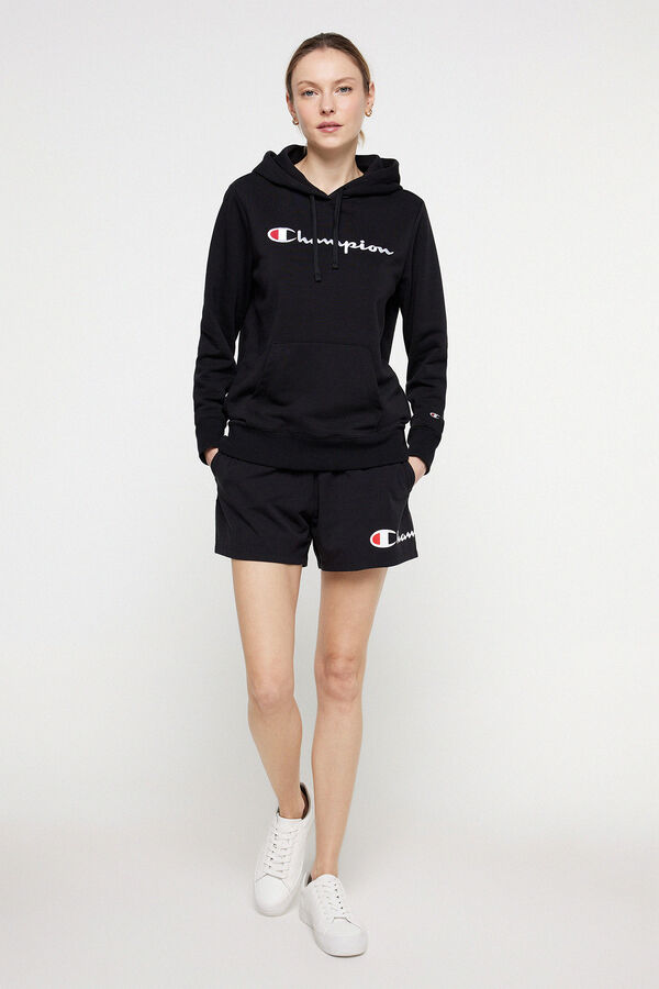 Champion Sudadera con capucha de mujer negro