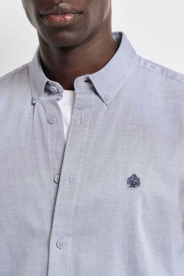 Springfield Camisa estructura bicolor azul