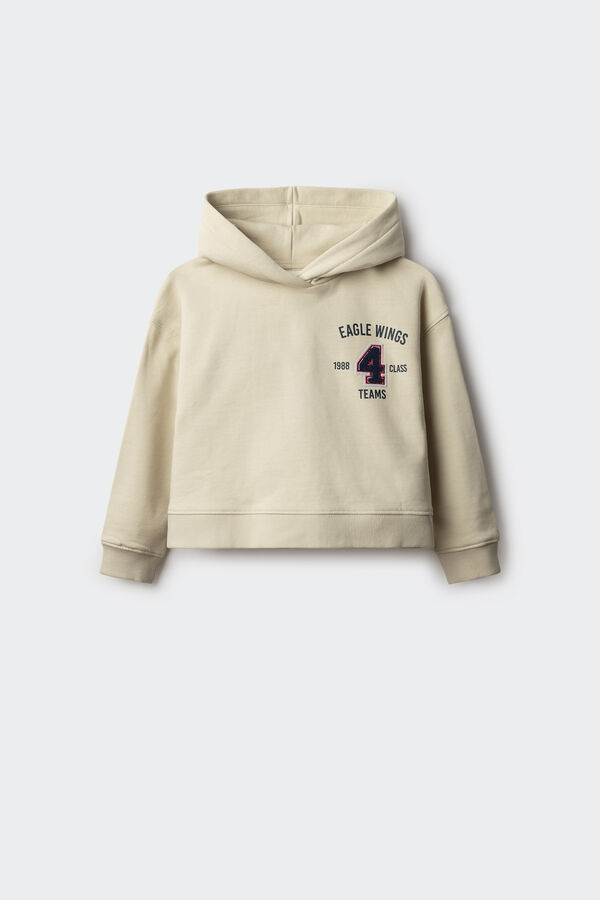 Springfield Kids Sudadera capucha Eagle Wings ni&ntilde;a beige