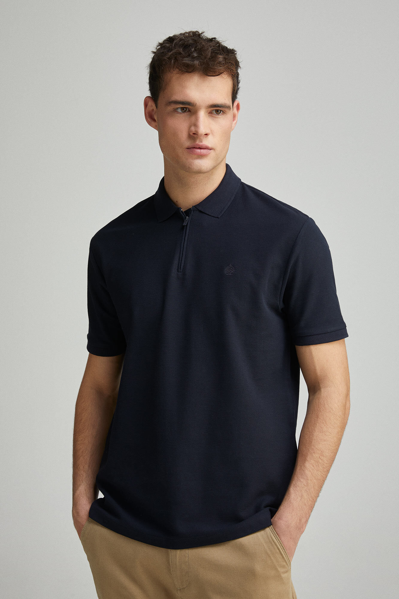 Springfield Polo piqu&eacute; cremallera regular fit